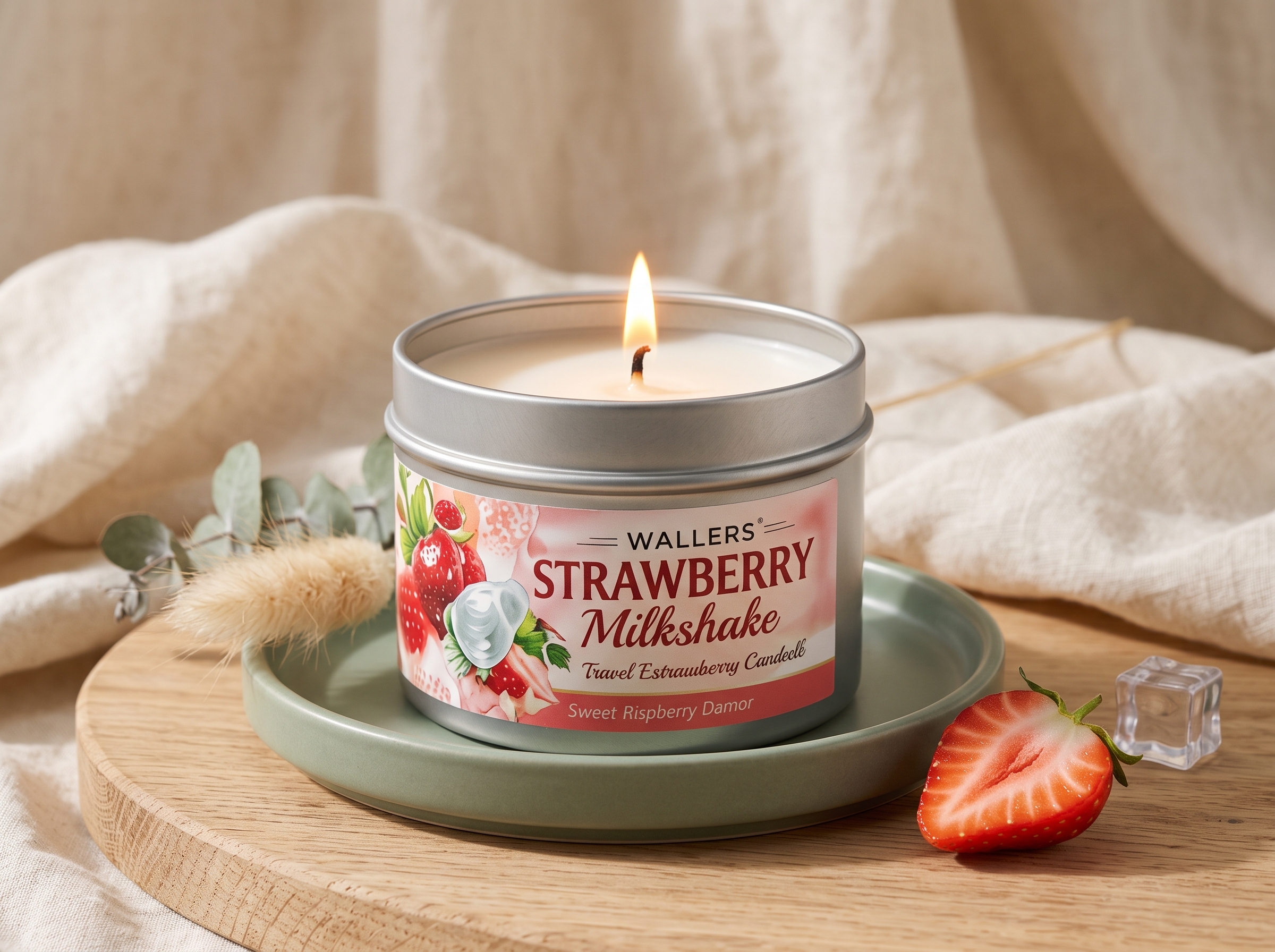 Аромасвічка WALLERS 🍓 Strawberry Milkshake